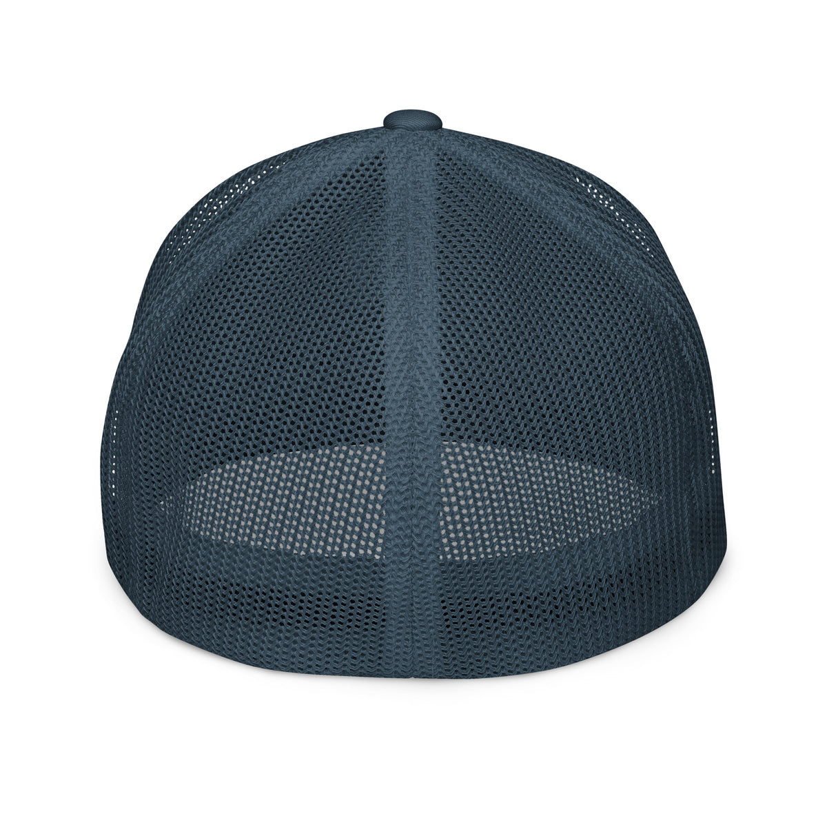 The Brew Collective trucker cap in gray with mesh back and round logo design for coffee enthusiasts.